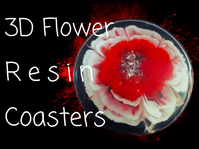 3d flower resin coasters