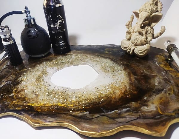 Geode Resin Tray 12in by 18in for sale