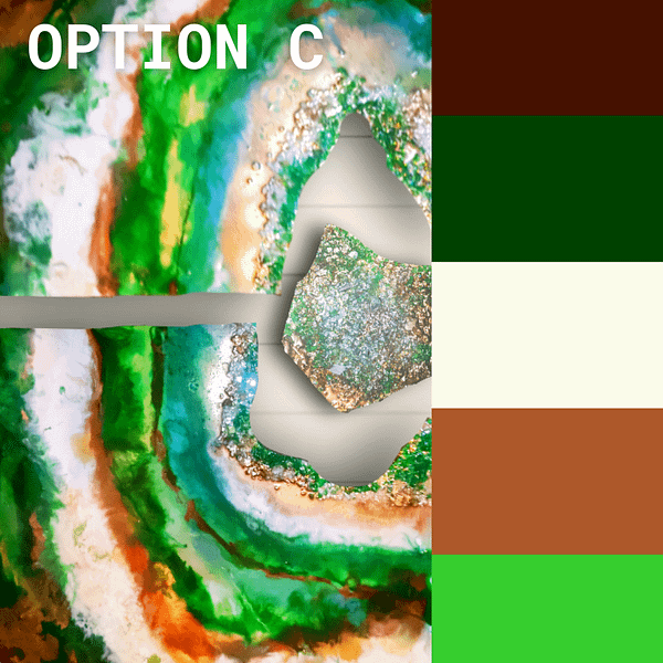 Custom Geode Wall Art Color Palette Option C