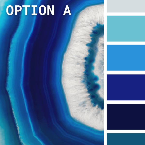 Custom Geode Wall Art Color Palette Option A