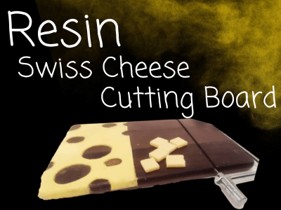 swiss cheese resin cutting board