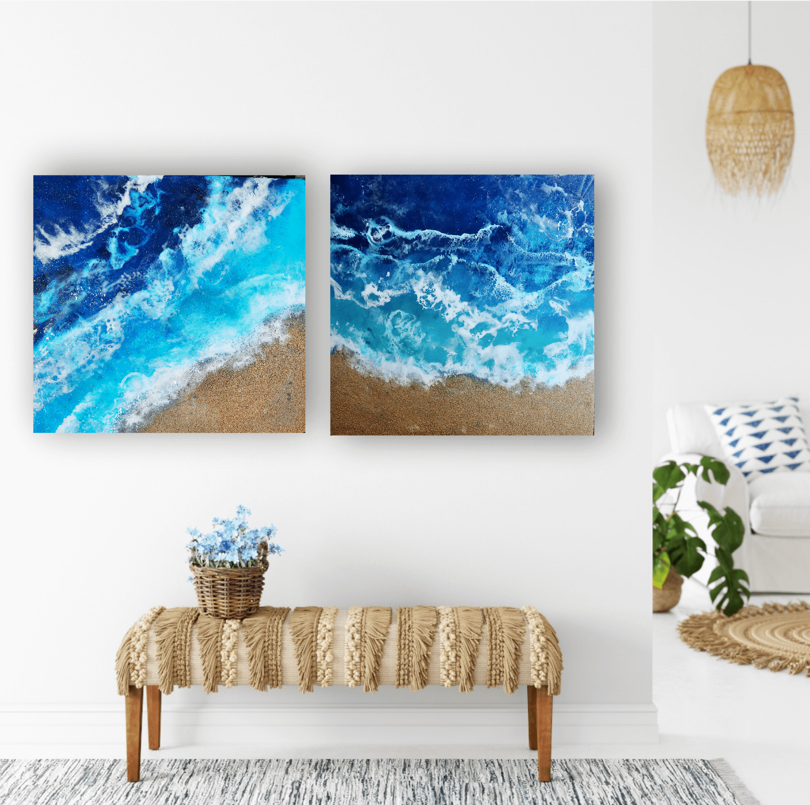 Realistic Ocean Resin Painting For Sale - Resin Art For Sale