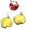 Bright as a Rose Petal Earrings Overhead with Rose