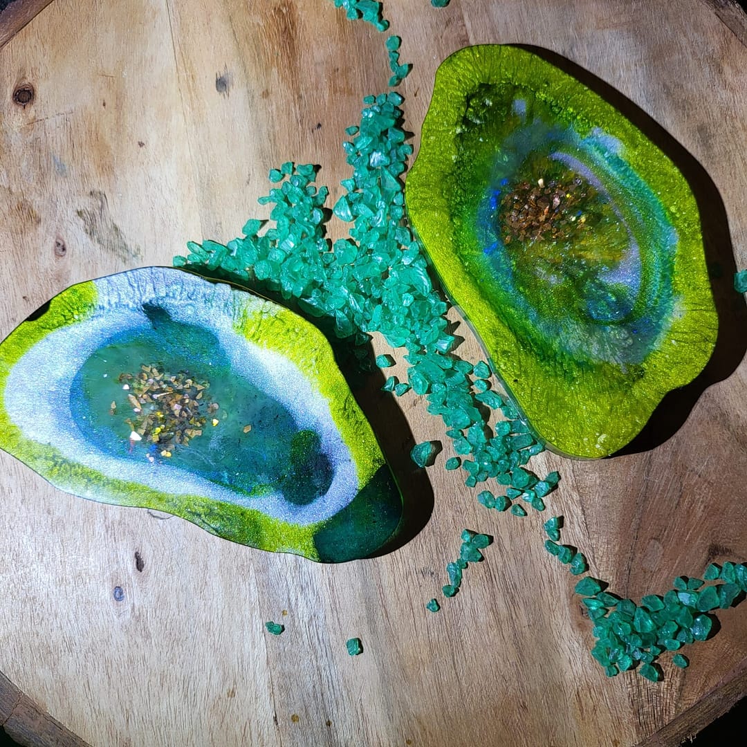 resin geode coasters for sale