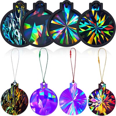 4 Pcs Christmas Ornament Resin Molds Holographic