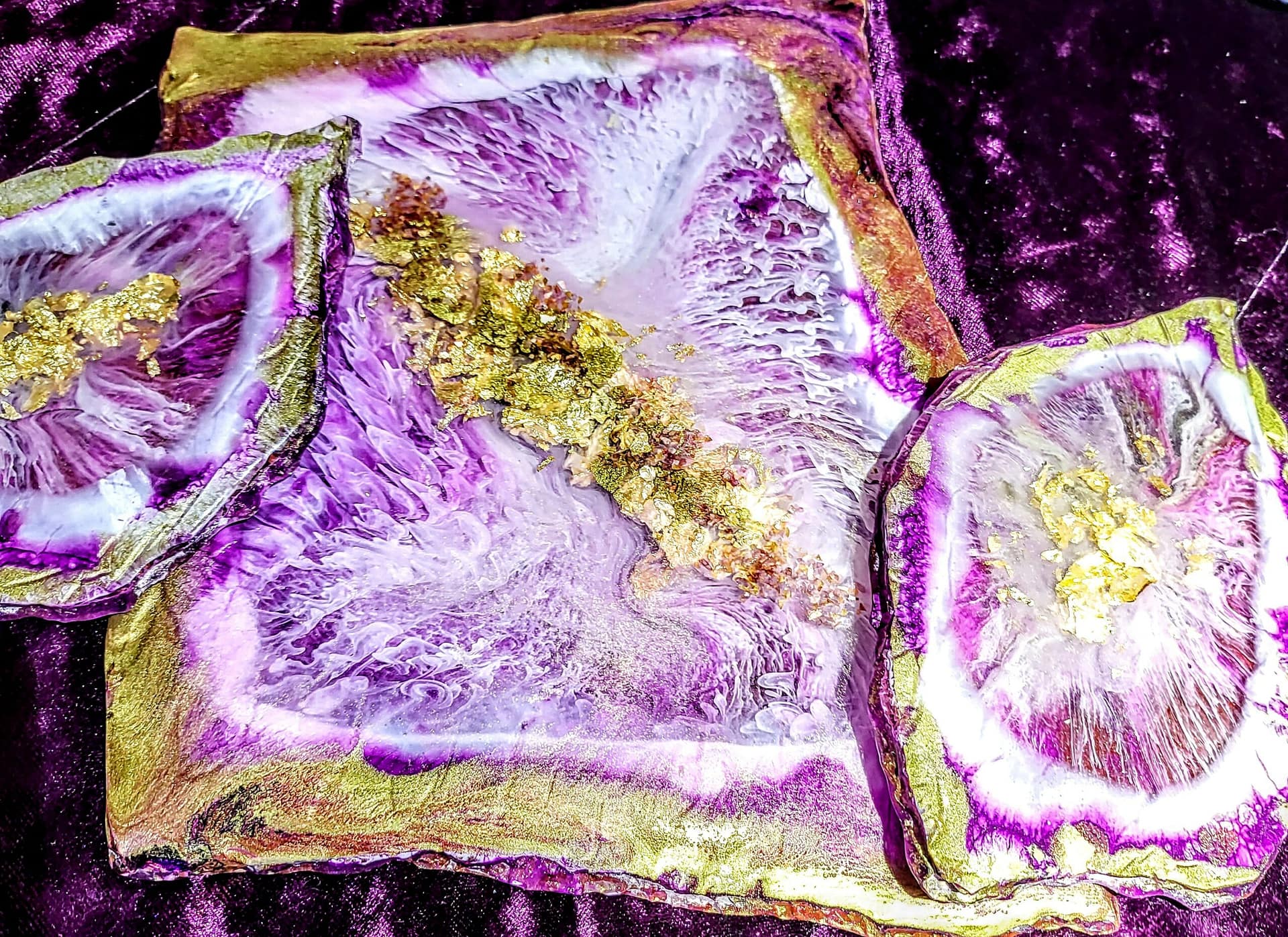 purple resin serving set for sale